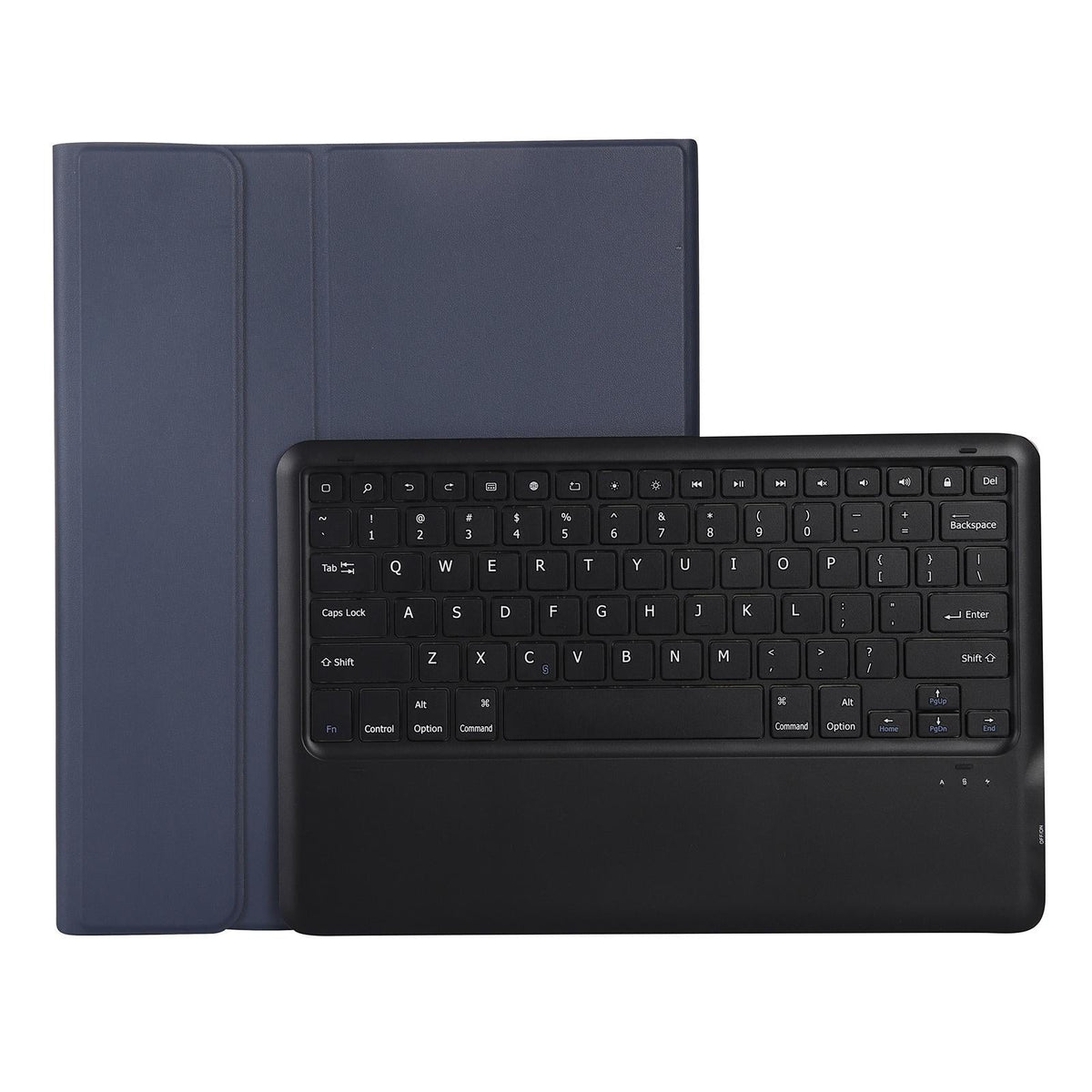 Ultra-Thin Detachable Bluetooth Keyboard Leather Case For Ipad Pro 12.9 2018 With Pen Slot - Black