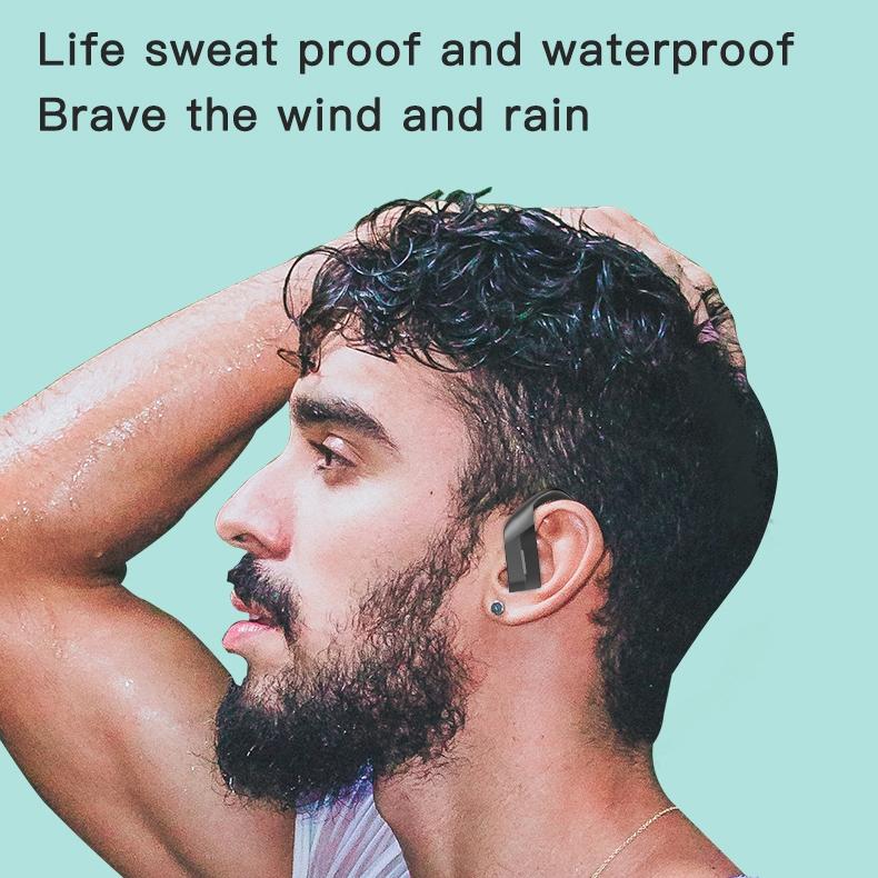 Wireless Bluetooth Earphones with Charging Box and Digital Display - 258 - Black