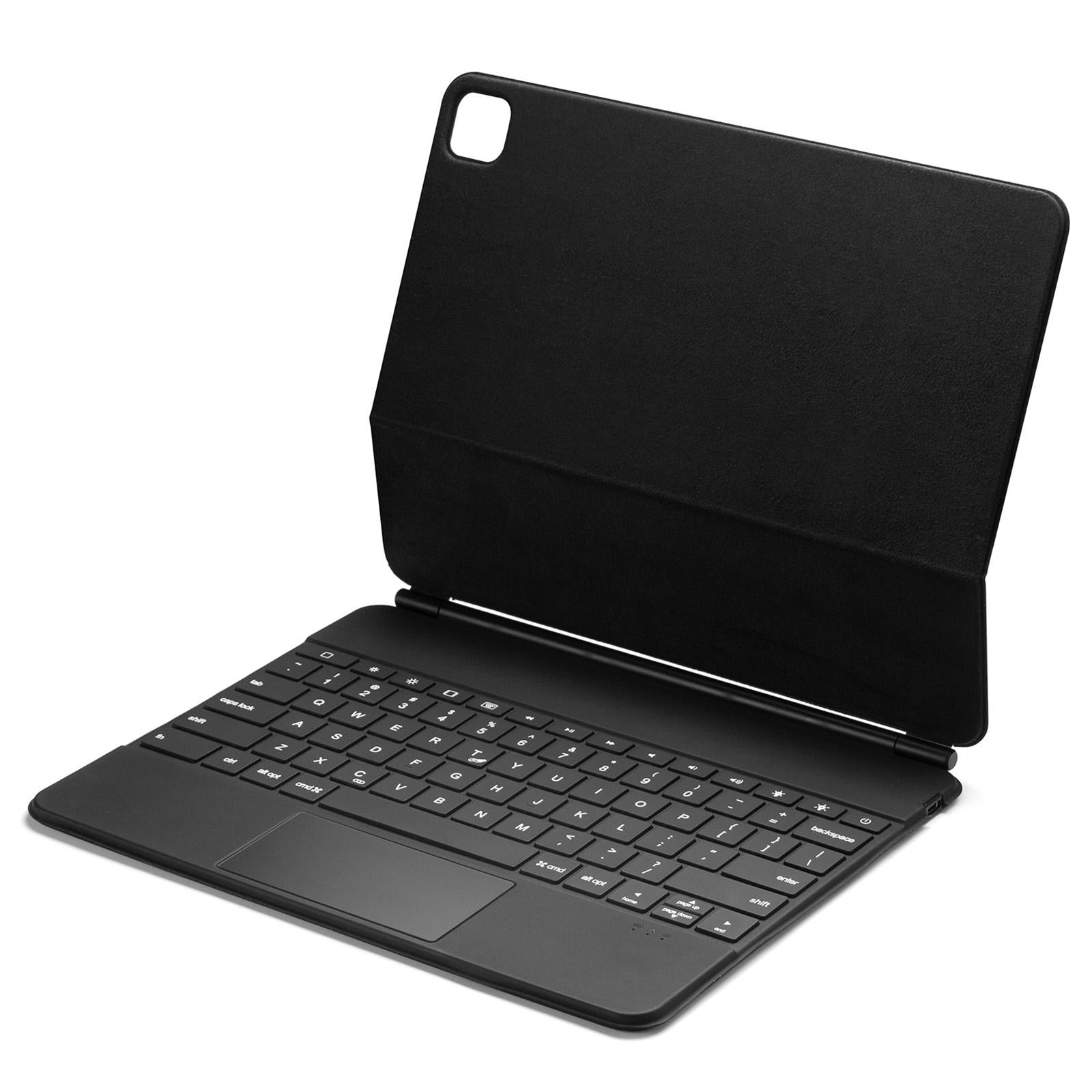Ultra-Thin Detachable Bluetooth Keyboard Tablet Case For Ipad Pro 12.9 With Touchpad & Backlight - Black