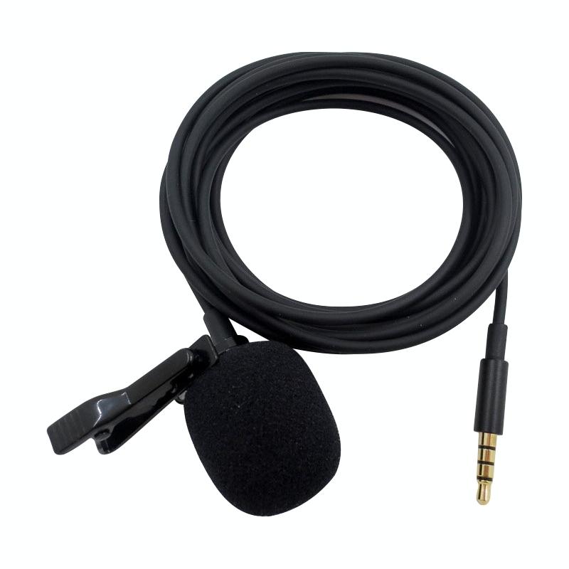 Clip-On Lavalier Microphone For Mobile Phones - 2.5M - Black