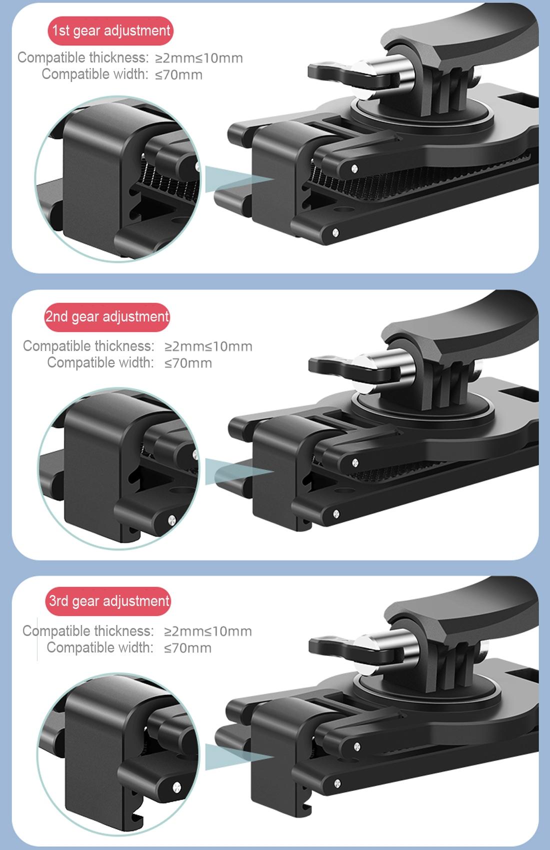 360 Degree Rotating Quick Release Backpack Strap Mount for Gopro Hero 12