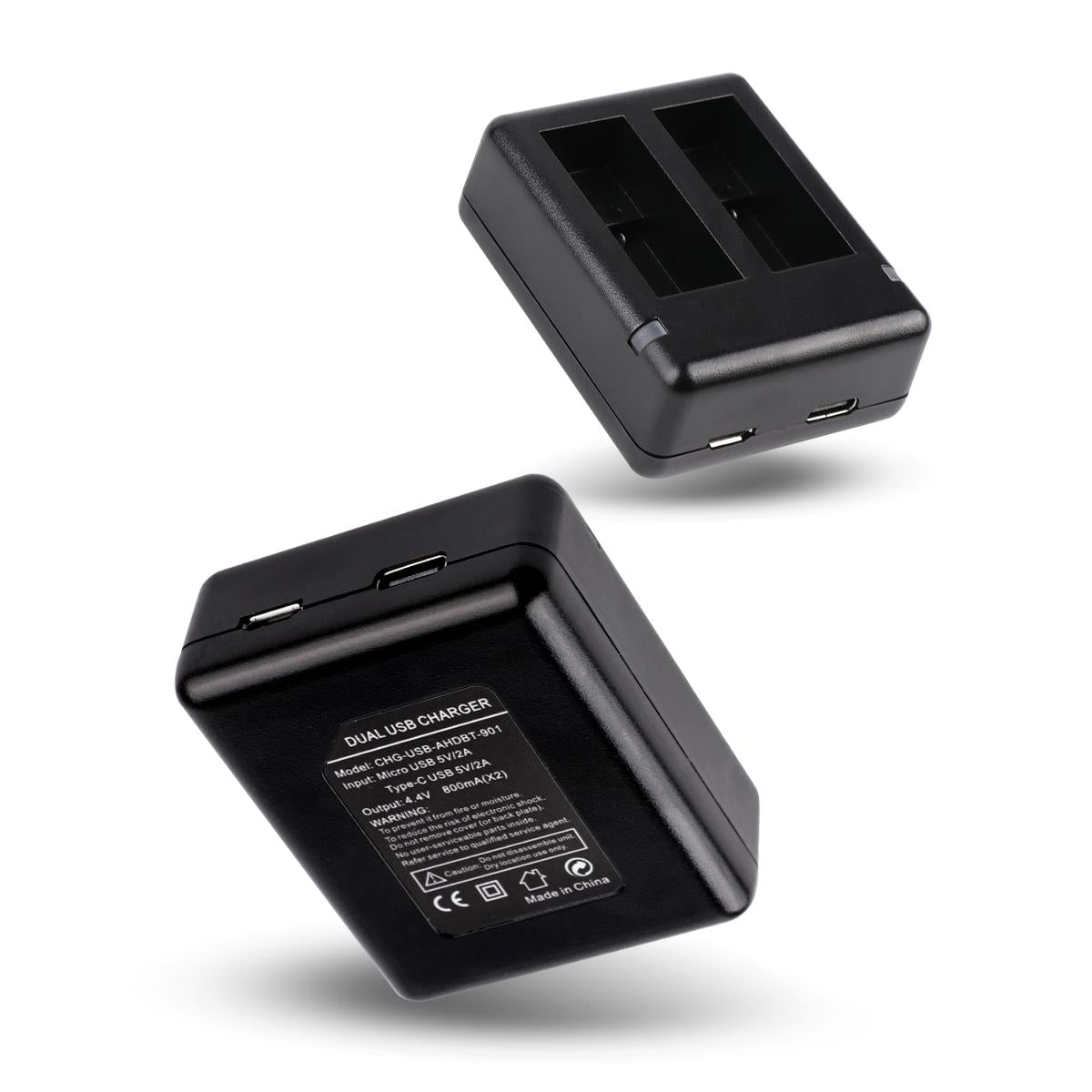 Gopro Hero9 / 10 Dual Battery Charger with Usb Cable & Indicator Light