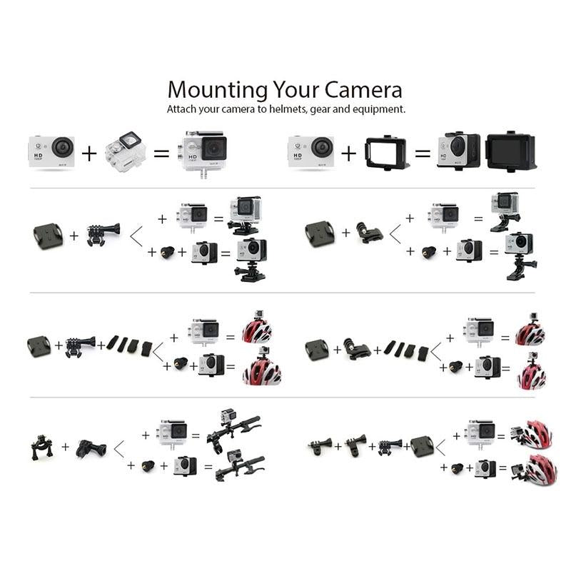 4k Ultra Hd Wifi Sports Camera with 170 Degree Wide Angle Lens and Waterproof Capability