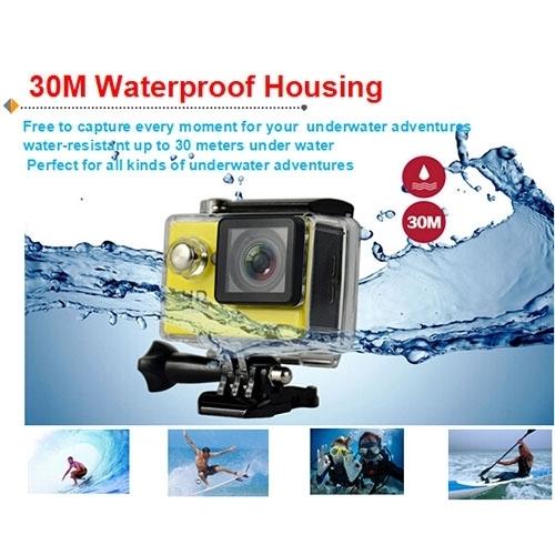 4k Ultra Hd Wifi Sports Camera with 170 Degree Wide Angle Lens and Waterproof Capability