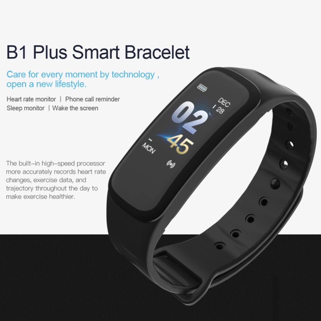 Bluetooth Fitness Tracker With Heart Rate & Sleep Monitor - Waterproof - Black