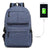 Multi-function Laptop Backpack with Usb Port - Fits 15.6 Macbook Samsung Sony Dell Alienware Chuwi Asus Hp - 46x32x12cm - Black