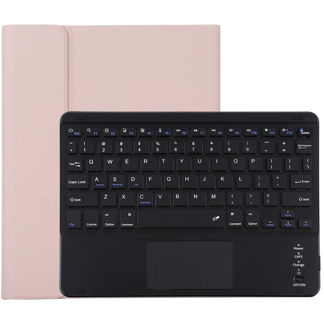 Bluetooth Keyboard & Tablet Case For Ipad Air 2020 - Detachable Touch Pad Pen Slot Microfiber Leather - Black