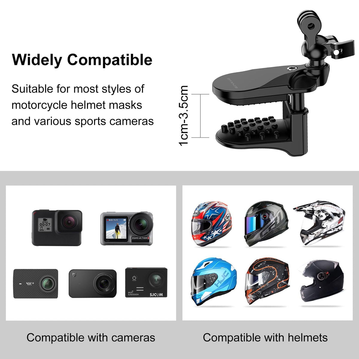 Universal Motorcycle Action Camera Mount for Gopro and Others