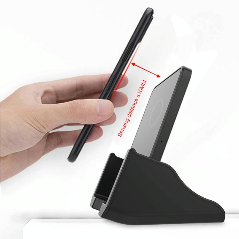 10W Vertical Wireless Charger For Mobile Phones Black