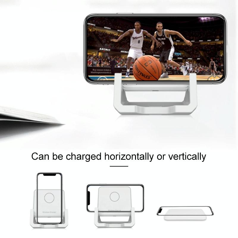 10W Vertical Wireless Charger For Mobile Phones Black