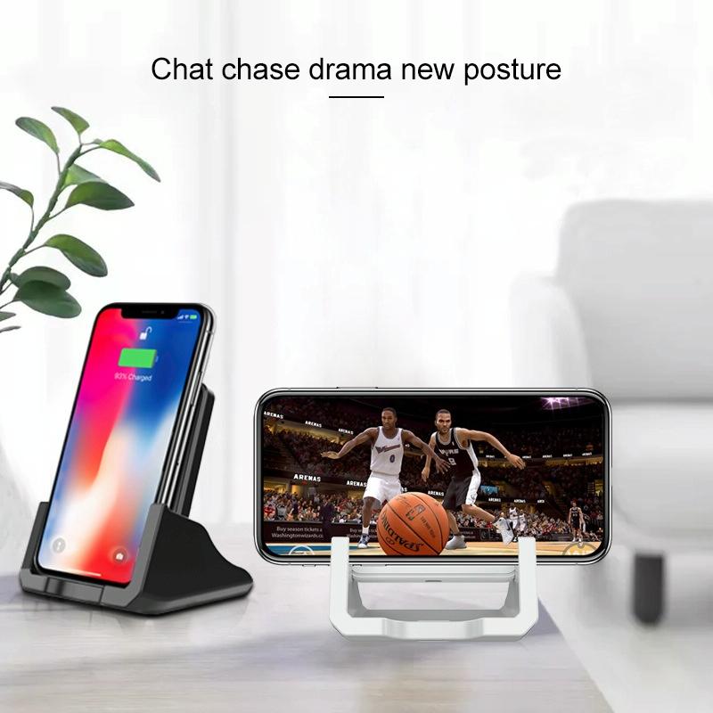 10W Vertical Wireless Charger For Mobile Phones Black