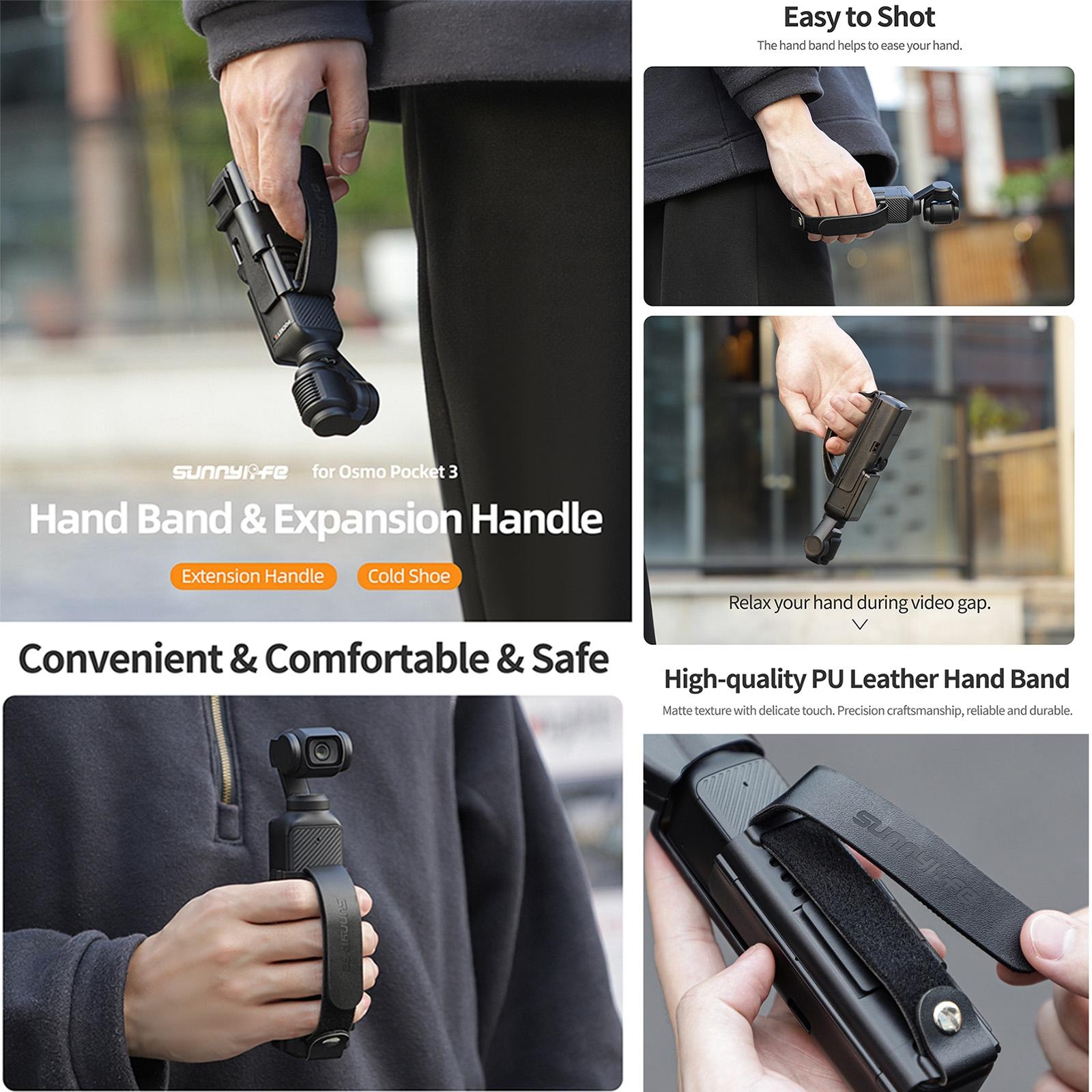 Protective Hand Band for Dji Pocket 3 with Cold Shoe Extension and Handle Cover