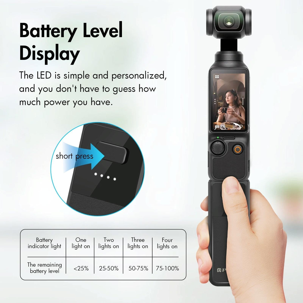 Battery Grip For Dji Osmo Pocket 2800Mah Black