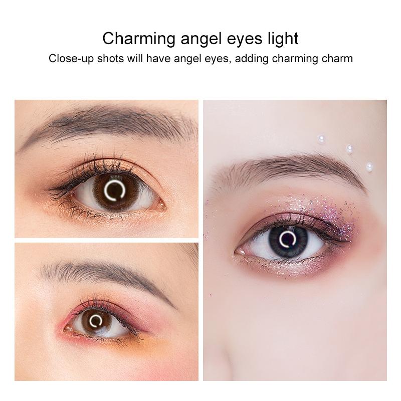 Foldable Desktop Makeup Mirror Holder with Storage - Black