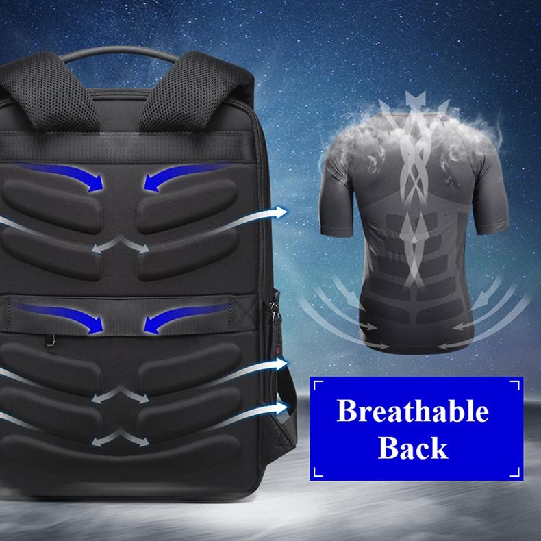 Large Capacity Anti-Theft Waterproof Shoulder Bag With Usb Port - Black 30.5X13X45Cm