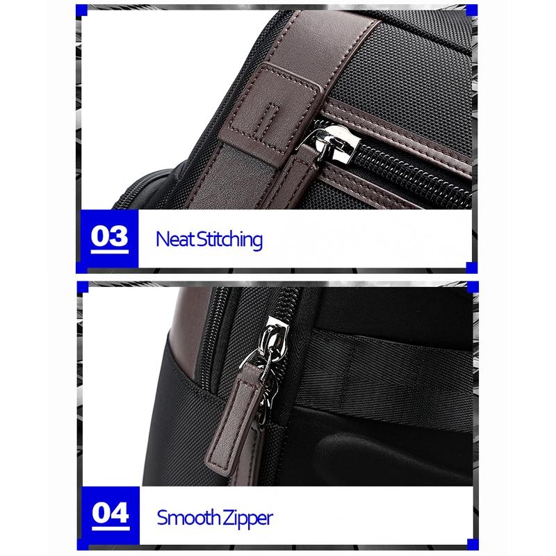 Waterproof Anti-Theft Outdoor Shoulder Bag With Usb Port - Large Capacity - Black