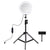 7.9 Mirror Light with Tripod & Usb 3 Modes Dual Colour Curved Ring Light for Vlogging Selfie Photography Video Phone Clamp - Black