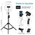 7.9 Mirror Light with Tripod & Usb 3 Modes Dual Colour Curved Ring Light for Vlogging Selfie Photography Video Phone Clamp - Black