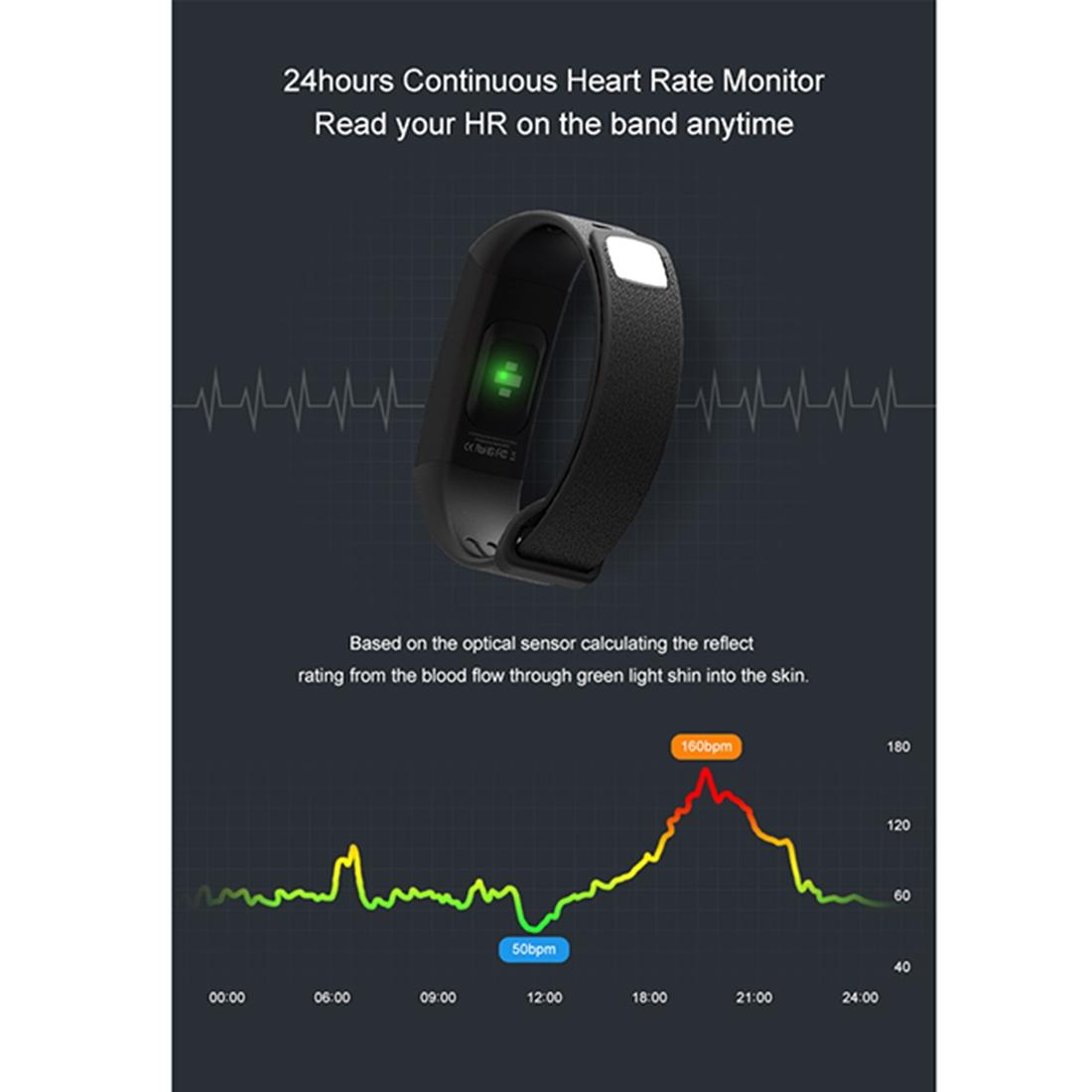 Fitness Tracker With Heart Rate Monitor - Tft Display - Black