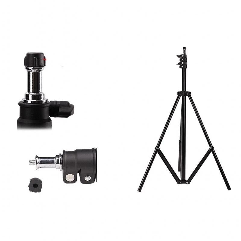 Aluminum Light Stand For Studio Flash - 2.0M Height - Black