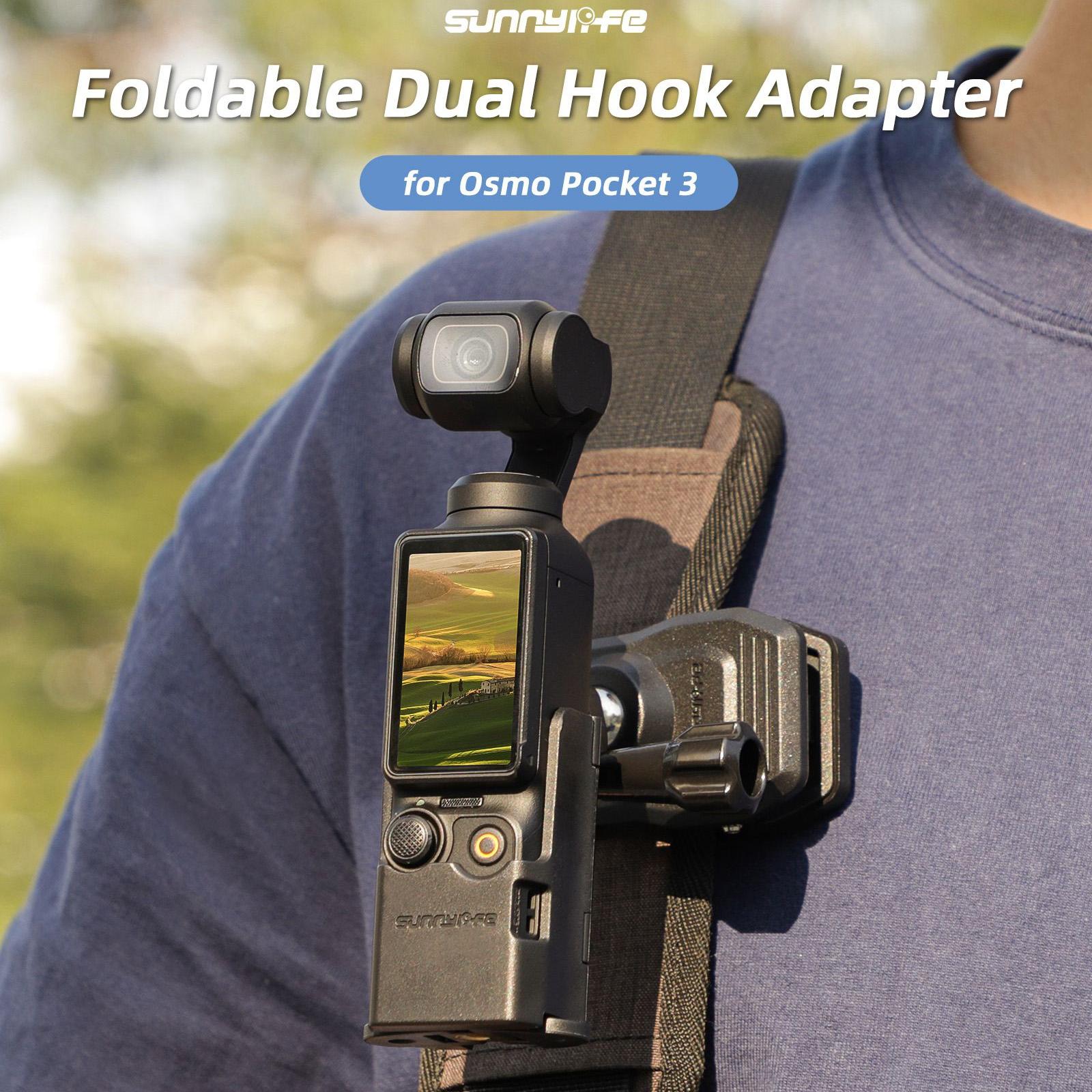 Foldable Dual Hooks Adapter for Dji Pocket 3 - Protective Case Bracket