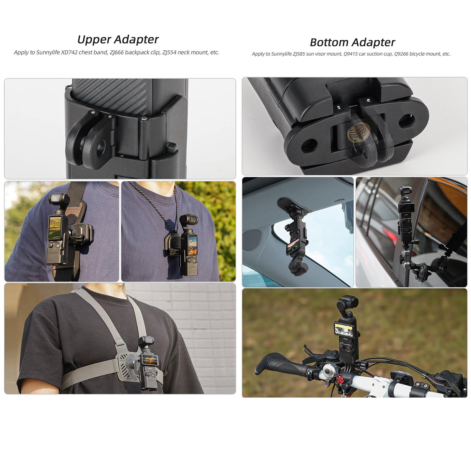 Foldable Dual Hooks Adapter for Dji Pocket 3 - Protective Case Bracket