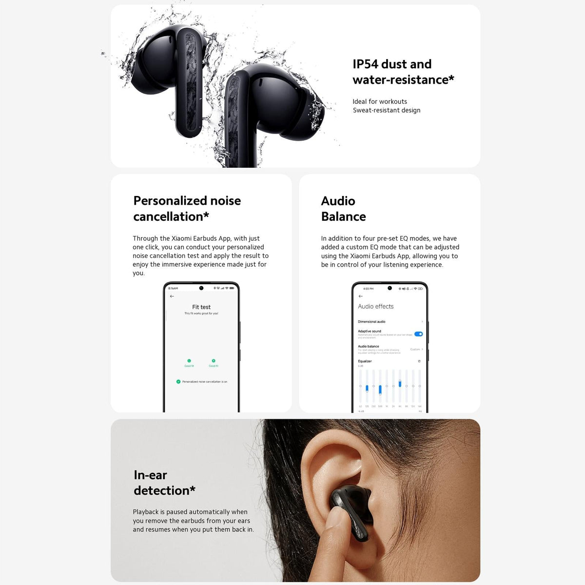 Wireless Redmi Buds 5 Pro Bluetooth Earphones - Black