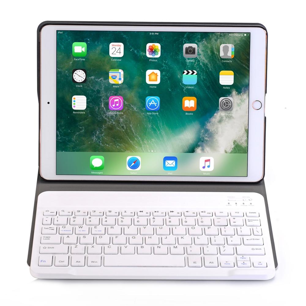 10.2 Ipad Bluetooth Keyboard Case With Stand - Ultra-Thin & Detachable - Black