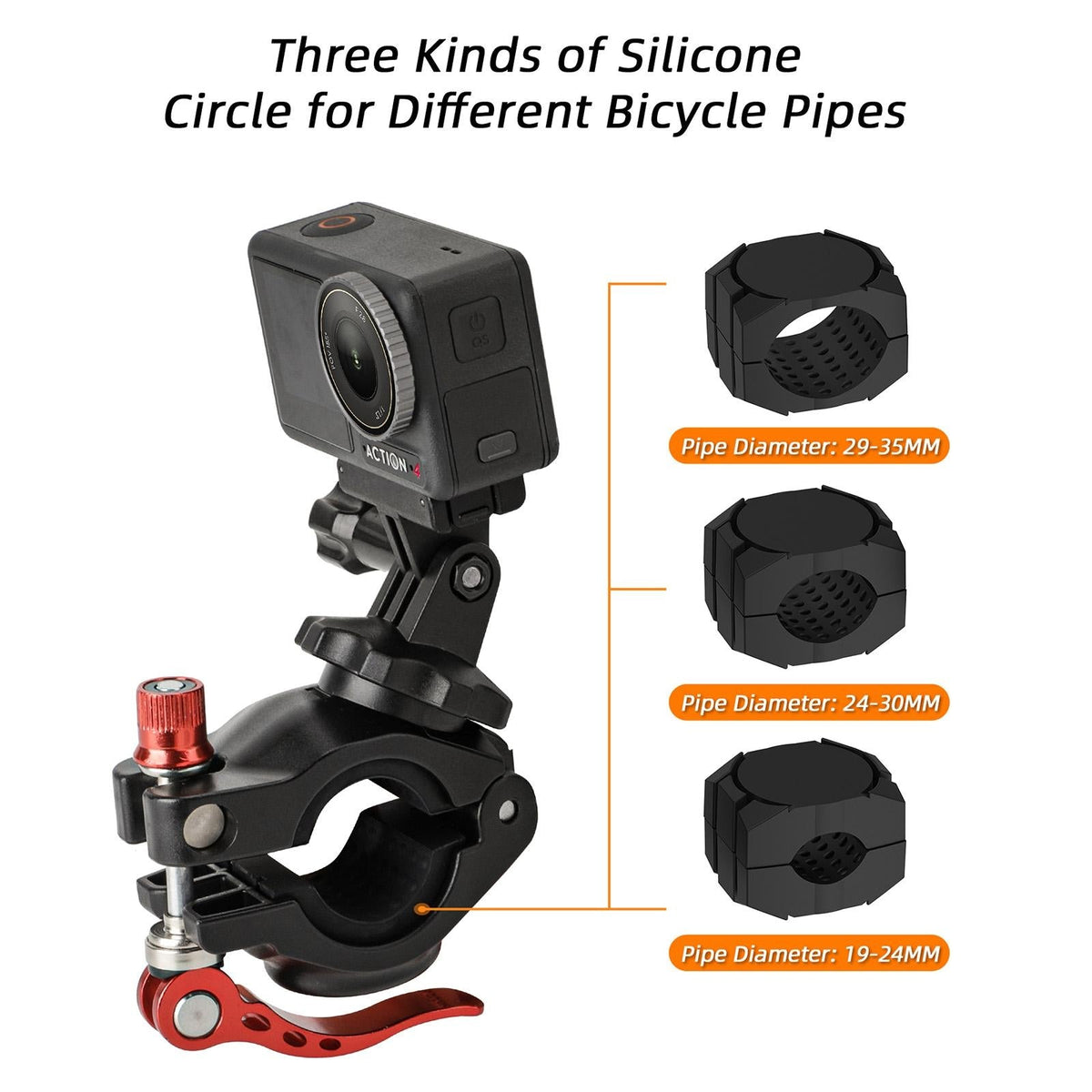 360 Degree Rotating Bike Mount for Sports Cameras