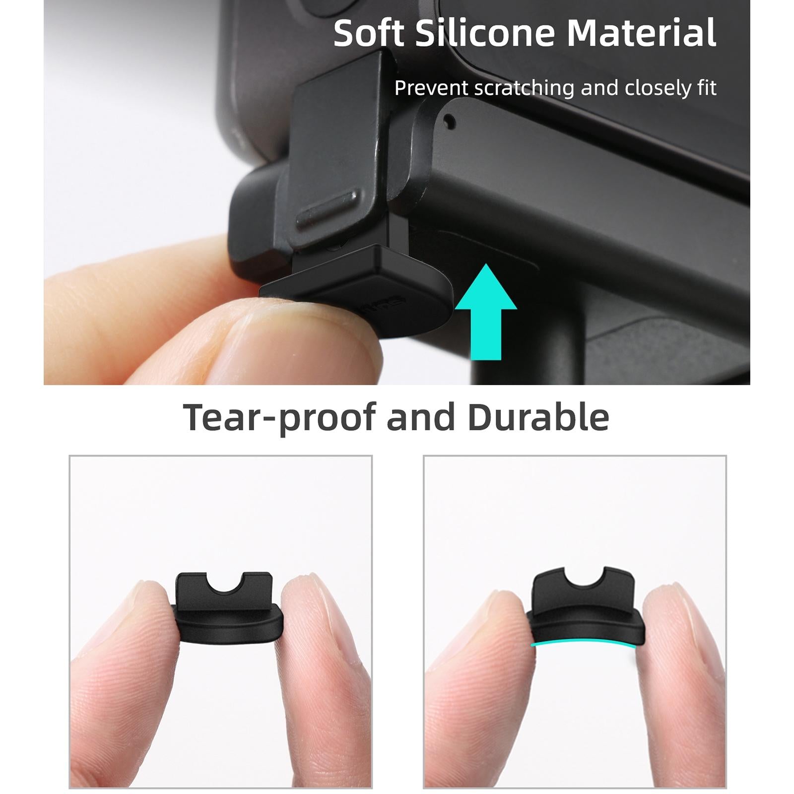 4-piece Silicone Anti-release Plugs for Dji Action 2