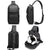 Waterproof Oxford Cloth Crossbody Chest Bag With Usb Port 35 X 21 X 12Cm Black