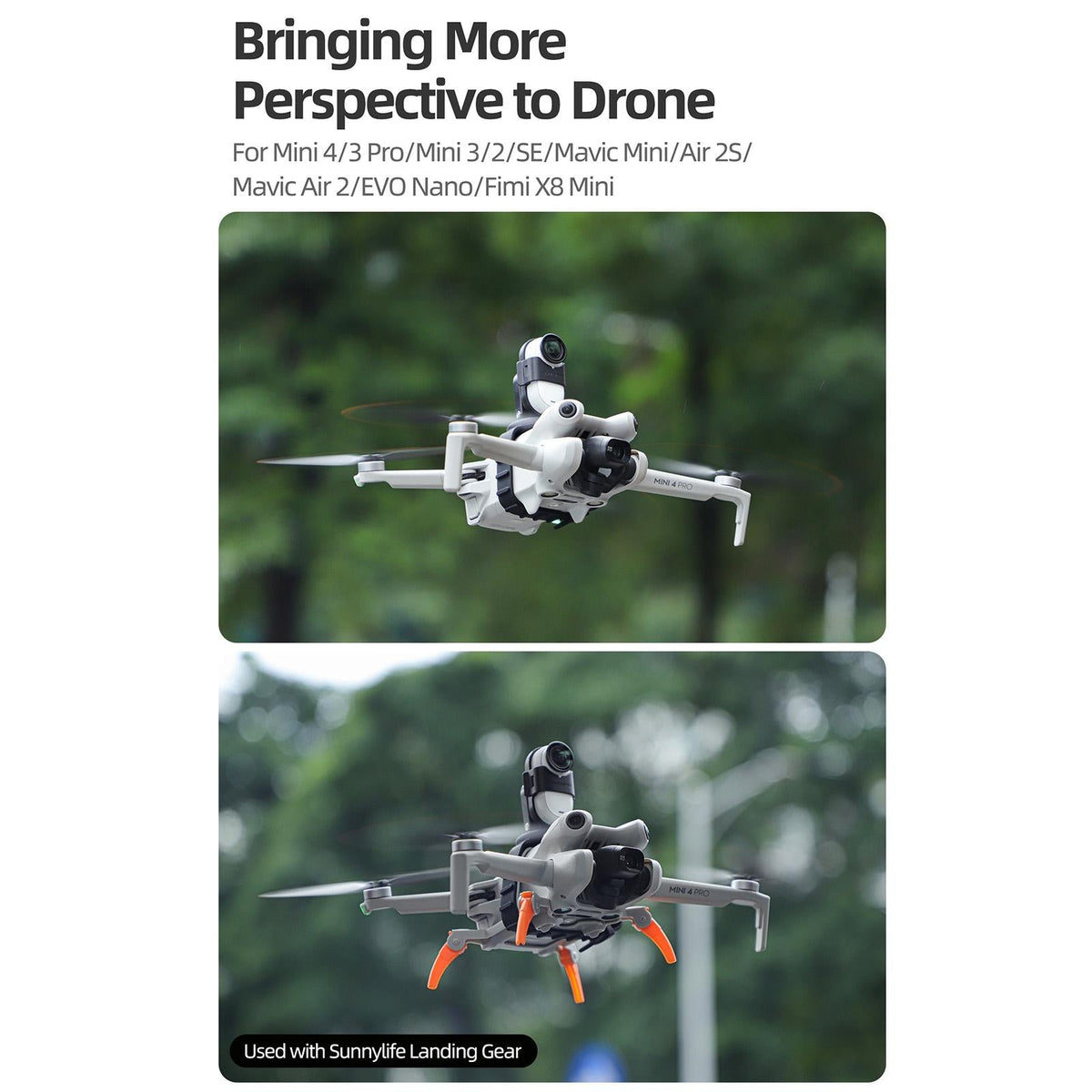 Insta360 Go 3s / Go 3 Sunnylife Camera Strap with Magnetic Mount and Silicone Wristband for Drone and Backpack - Black Stripe