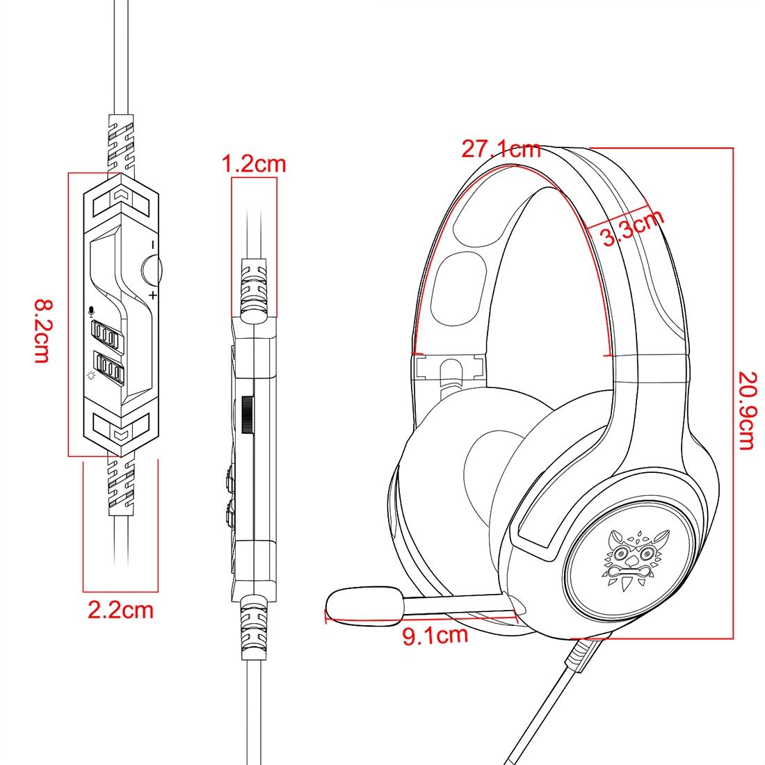 Adjustable Rgb Gaming Headset With Mic Black