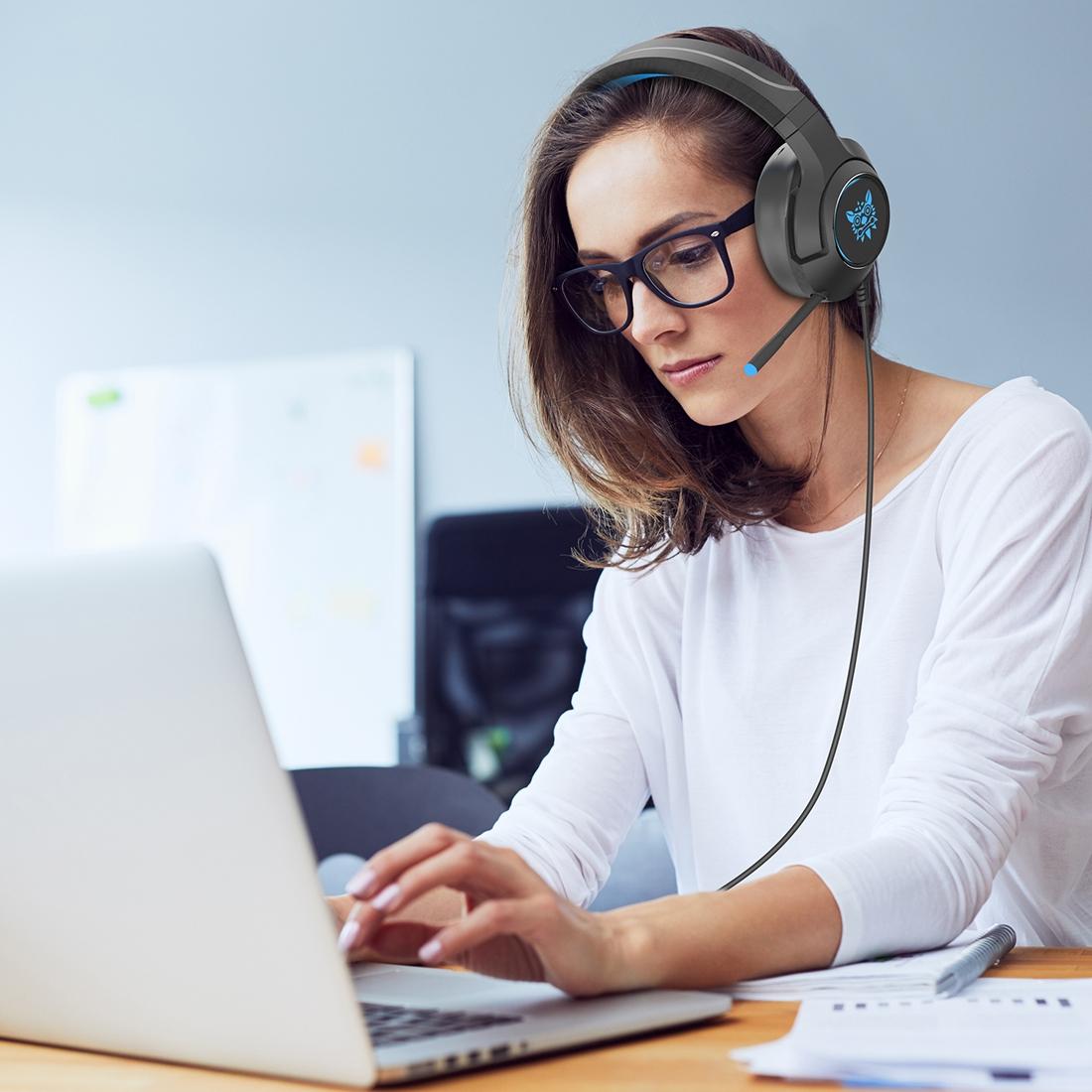 Adjustable Rgb Gaming Headset With Mic Black