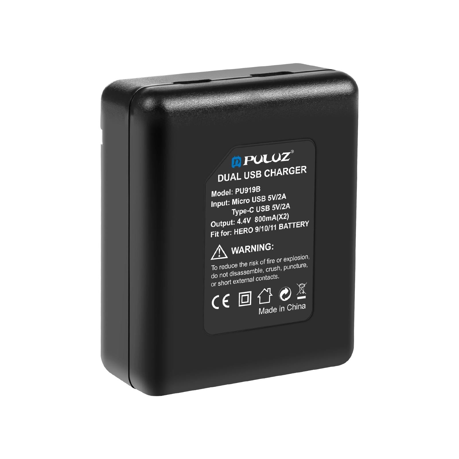 Dual Usb Charger for Gopro Hero 9 / 10 / 11 / 12 - Dual Batteries