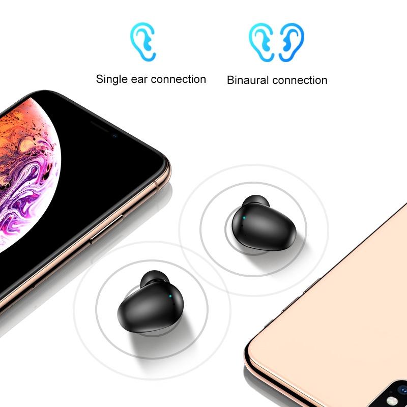 Wireless Stereo Bluetooth Headset with Charging Case and Digital Display - X7 Tws V5.0 - Black