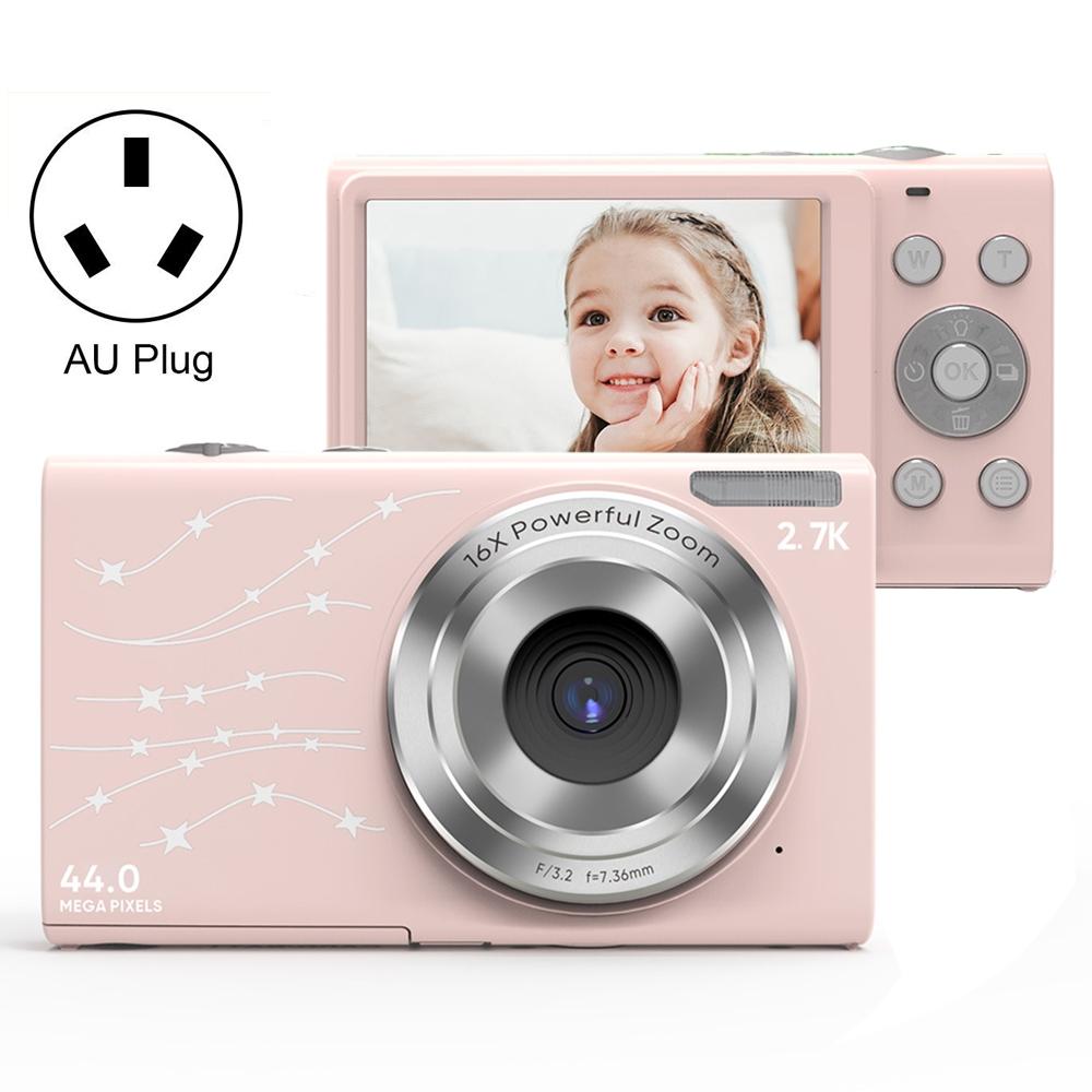 Full Hd 1080p Digital Camera with 44mp 16x Zoom - 2.4 Inch Screen for Children - Black