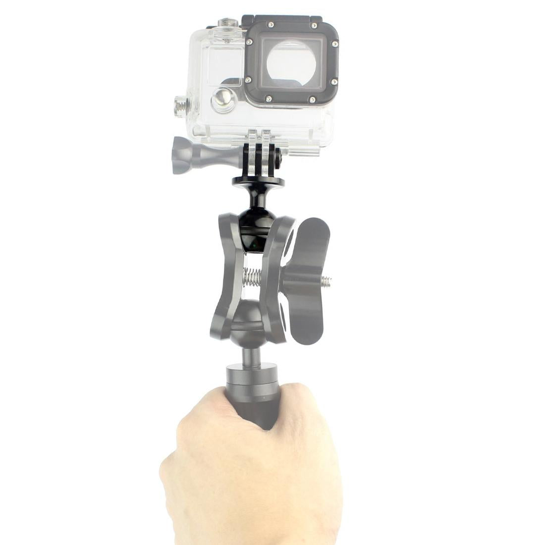 Aluminum Ball Head Adapter for Gopro Insta360 Dji Action Cameras - 2.5cm Diameter - Black