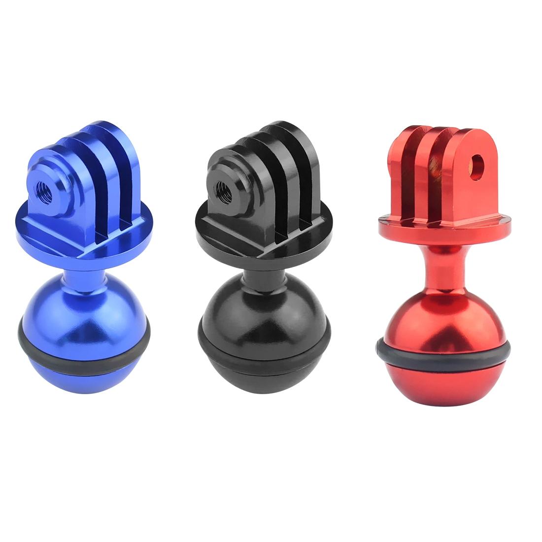 Aluminum Ball Head Adapter for Gopro Insta360 Dji Action Cameras - 2.5cm Diameter - Black