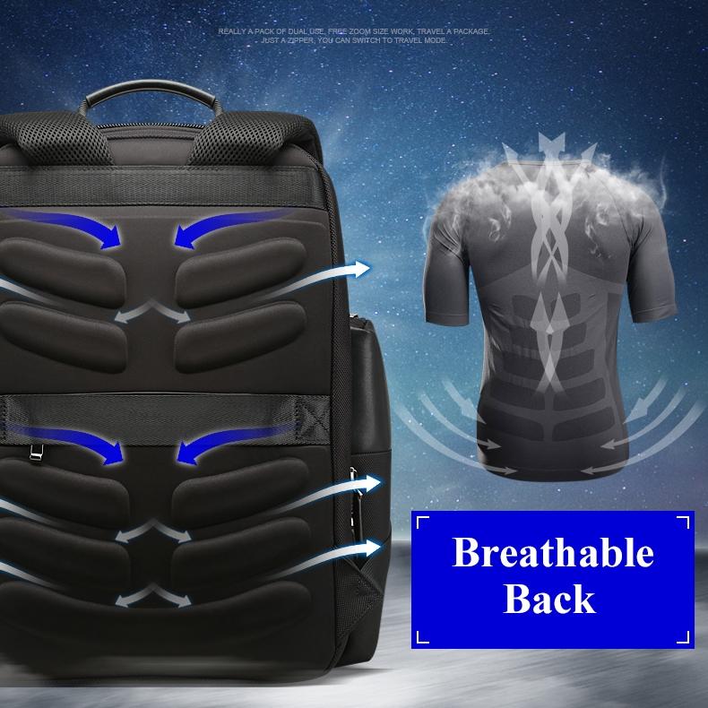 Large Capacity Anti-Theft Waterproof Shoulder Bag With Usb Port - 35.5X24X45Cm Black