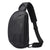 Waterproof Men Crossbody Chest Bag Usb Port 34 X 19 X 6Cm - Black
