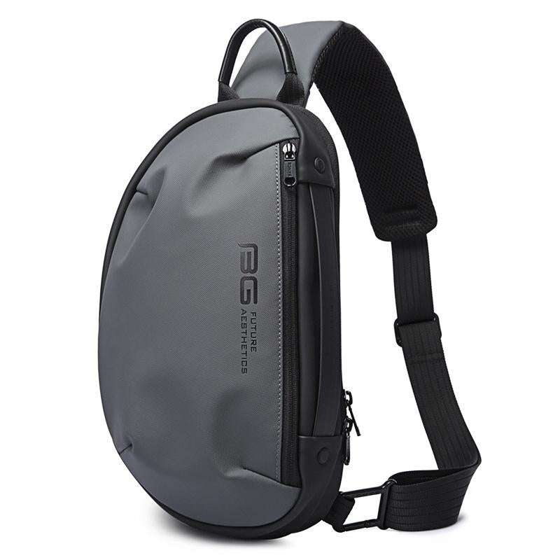 Waterproof Men Crossbody Chest Bag Usb Port 34 X 19 X 6Cm - Black