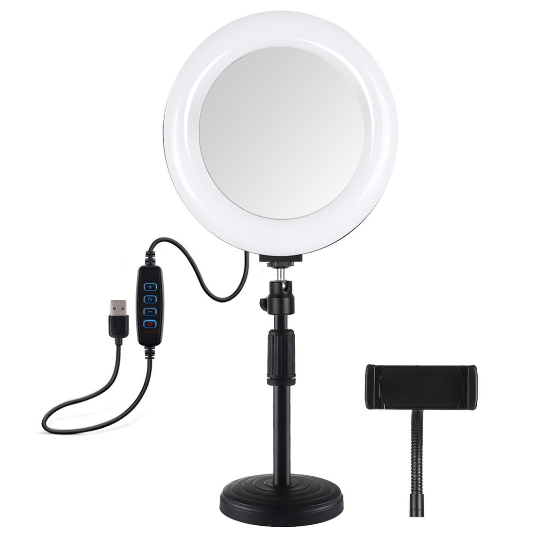7.9 Dual-colour Led Ring Light with Desktop Mount and Phone Clamp