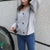 Fashion Cardigan Solid Colour Knit Button Sweater Black - Black M