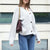 Fashion Cardigan Solid Colour Knit Button Sweater Black - Black M