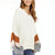 Fashion Casual V-Neck Sweater - White M