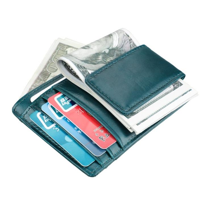 Leather Rfid Card Holder Wallet - Crazy Horse - Coffee