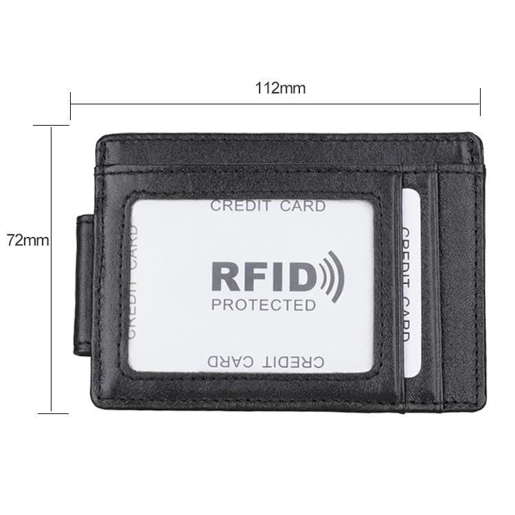 Leather Rfid Card Holder Wallet - Crazy Horse - Coffee