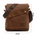 Retro Canvas Vertical Shoulder Messenger Bag Functional & Stylish - Coffee