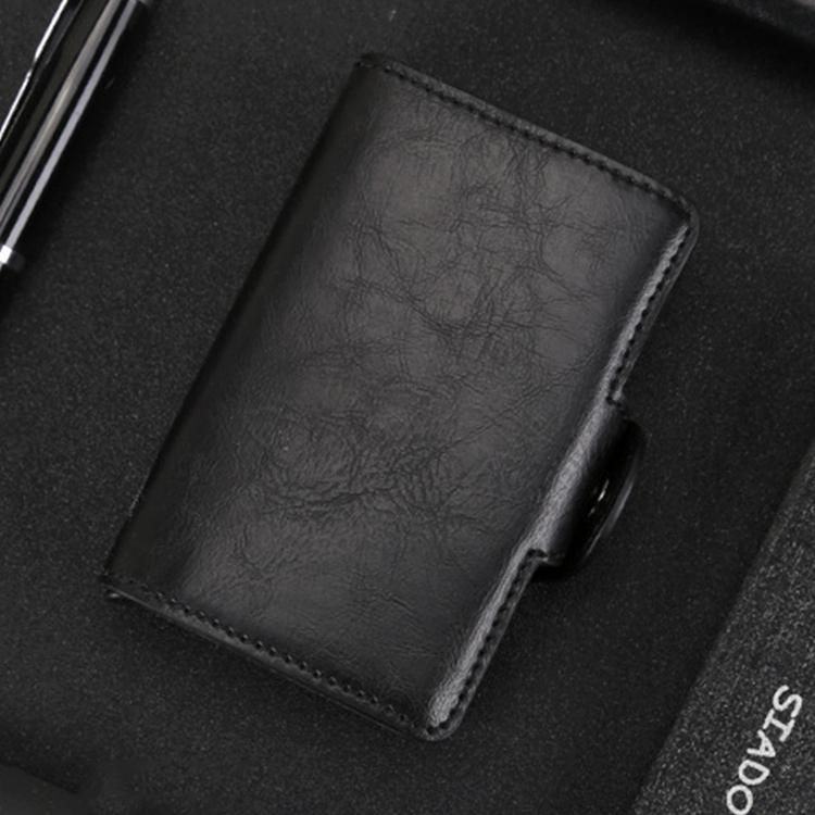 Leather Rfid Blocking Card Wallet - Multi-functional - Coffee